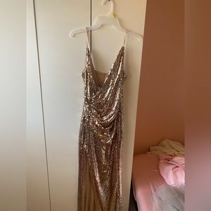 Rose gold prom dress
